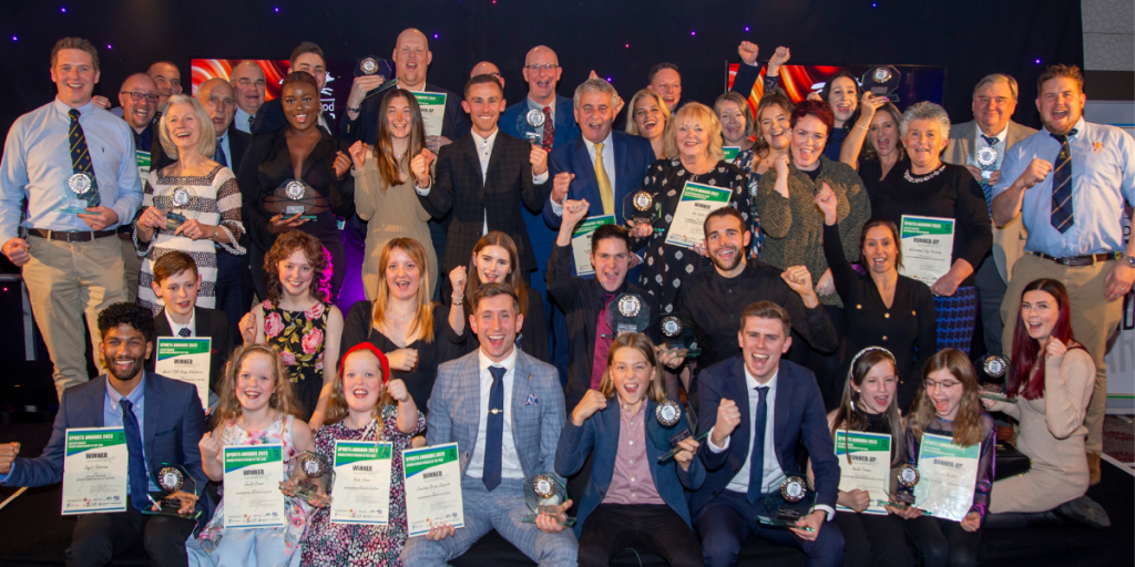 Photo shows Charnwood Sports Awards 2023 winners and runners-up