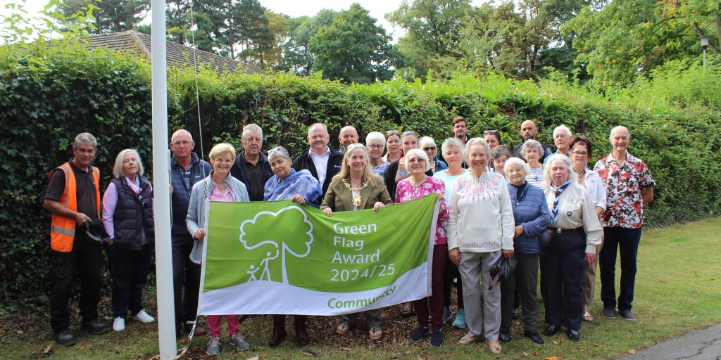 Photo shows Forest Road Greenbelt in Loughborough after its Green Flag Community Award was retained for another year